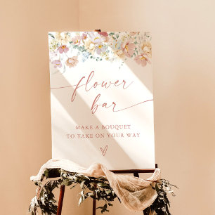 Flower Bar Sign Boho Wildflower Bridal Shower