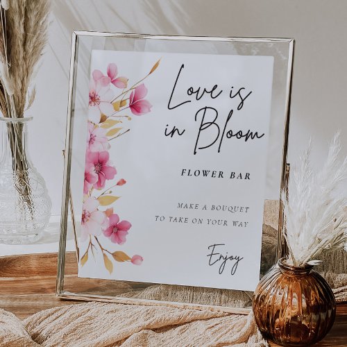 Flower Bar Sign Love in Bloom Bridal Shower