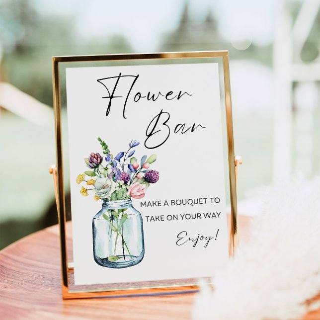 Flower Bar Sign, Wildflower Bouquet Bar Print  (Creator Uploaded)
