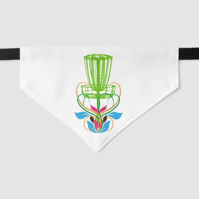 Flower Basket Pet Bandana Collar (Front)