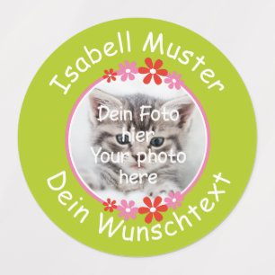 Flower beach pink red - private photo green kids' labels