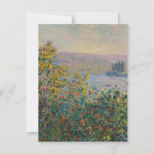 Flower Beds at Vétheuil Monet Postcard