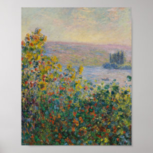 Flower Beds at Vetheuil painting by Claude Monet Poster