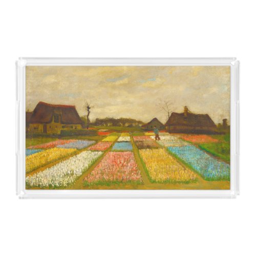Flower Beds in Holland by van Gogh Acrylic Tray