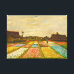 Flower Beds in Holland by van Gogh Canvas Print<br><div class="desc">Flower Beds in Holland, also known as Bud Fields, was Vincent van Gogh's first garden painting. Painted in 1883. The painting features an overview of geometrically laid out plots of white, pink, blue and yellow hyacinths. Van Gogh's desire was to capture the fleeting moments of life. It is a painting...</div>
