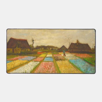 Flower Beds In Holland By Van Gogh Desk Mat by CandiCreations at Zazzle