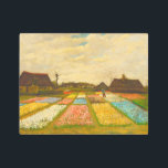 Flower Beds in Holland by van Gogh Metal Print<br><div class="desc">Flower Beds in Holland,  also known as Bud Fields,  was Vincent van Gogh's first garden painting.  Painted in 1883. The painting features an overview of geometrically laid out plots of white,  pink,  blue and yellow hyacinths.</div>