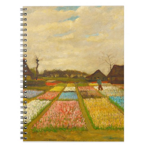 Flower Beds in Holland by van Gogh Notebook