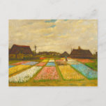 Flower Beds in Holland by van Gogh Postcard<br><div class="desc">Flower Beds in Holland,  also known as Bud Fields,  was Vincent van Gogh's first garden painting.  Painted in 1883. The painting features an overview of geometrically laid out plots of white,  pink,  blue and yellow hyacinths.</div>