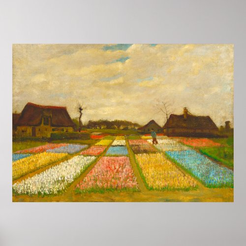 Flower Beds in Holland by van Gogh Poster