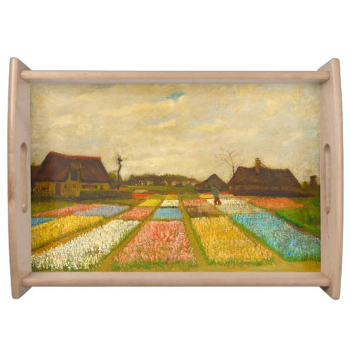 Flower Beds in Holland by van Gogh Serving Tray