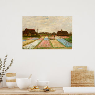 Flower Beds in Holland by Vincent Van Gogh Poster