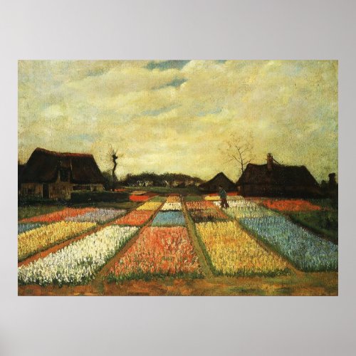 Flower Beds in Holland Poster
