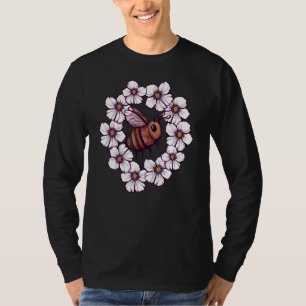 Flower Bee Artwork nature T-Shirt