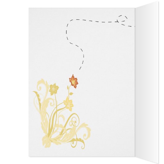 Flower Bee Personalized Cards (Inside (Left))