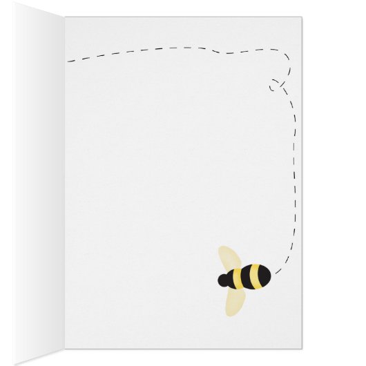Flower Bee Personalized Cards (Inside (Right))