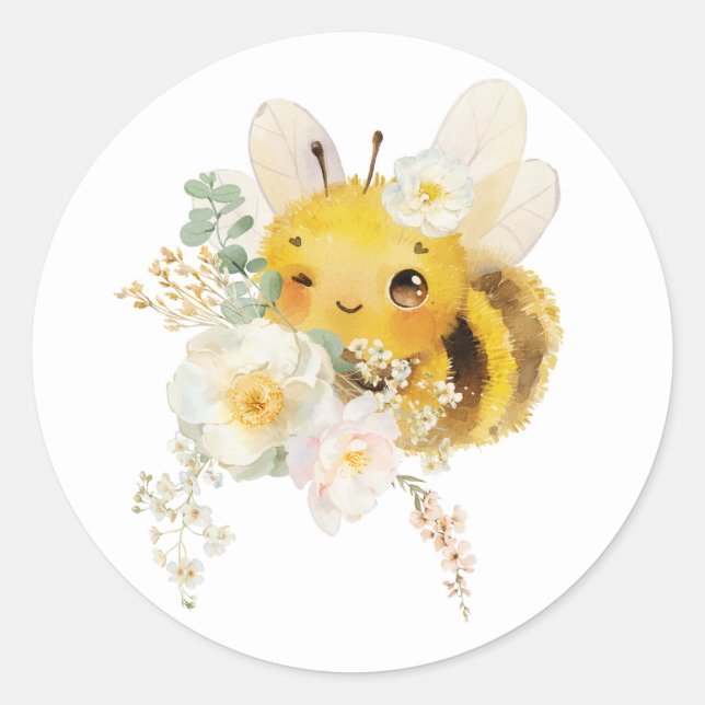Flower Bee Stickers (Front)