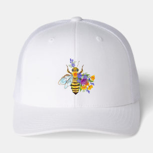 Flower bee with wild plants