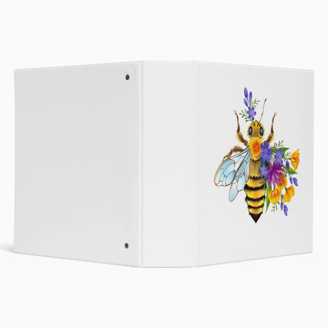 Flower bee with wild plants 3 ring binder (Background)