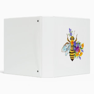 Flower bee with wild plants 3 ring binder