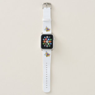Flower bee with wild plants apple watch band