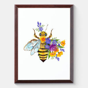 Flower bee with wild plants award plaque