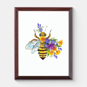 Flower bee with wild plants award plaque