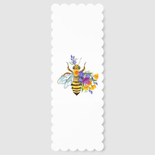 Flower bee with wild plants bookmarks