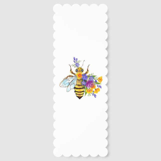 Flower bee with wild plants bookmarks (Front)