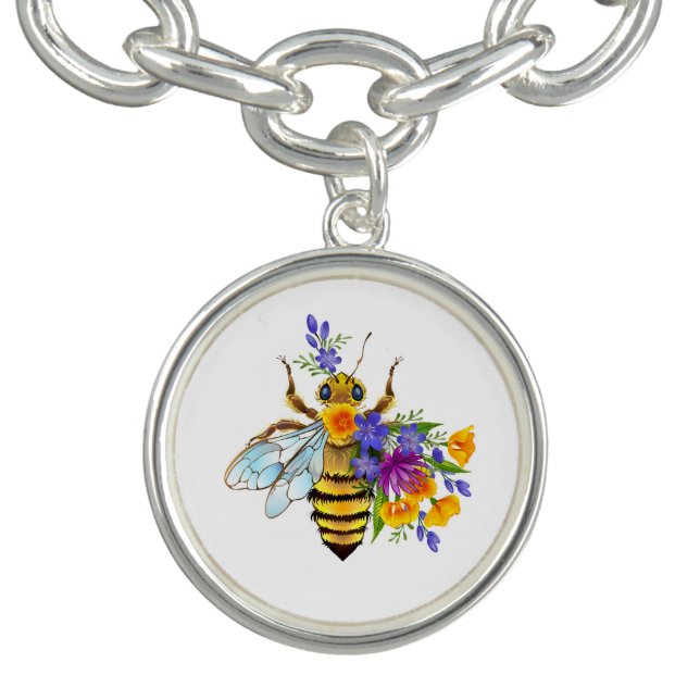 Flower bee with wild plants bracelet (Design)