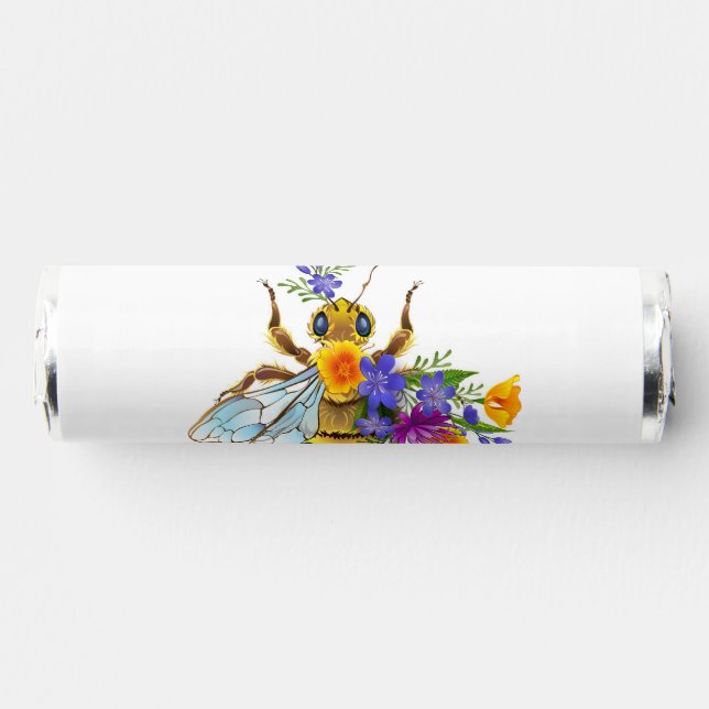 Flower bee with wild plants breath savers® mints (Front)