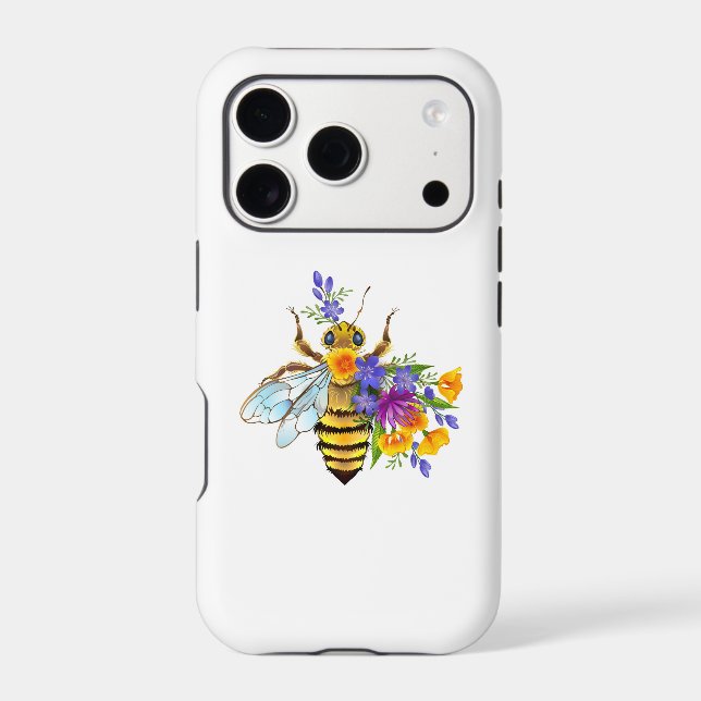 Flower bee with wild plants Case-Mate iPhone case (Back)