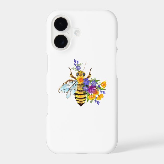 Flower bee with wild plants Case-Mate iPhone case (Back)