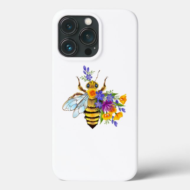 Flower bee with wild plants Case-Mate iPhone case (Back)