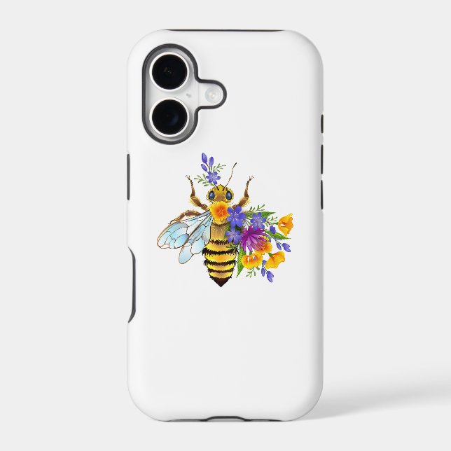 Flower bee with wild plants Case-Mate iPhone case (Back)