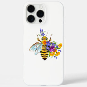Flower bee with wild plants iPhone 16 pro max case