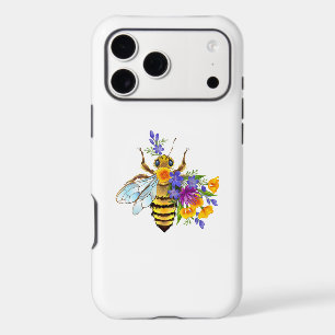 Flower bee with wild plants iPhone 17 pro max case