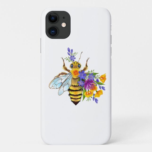 Flower bee with wild plants Case-Mate iPhone case (Back)