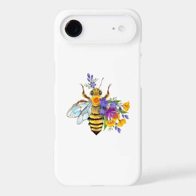 Flower bee with wild plants Case-Mate iPhone case (Back)