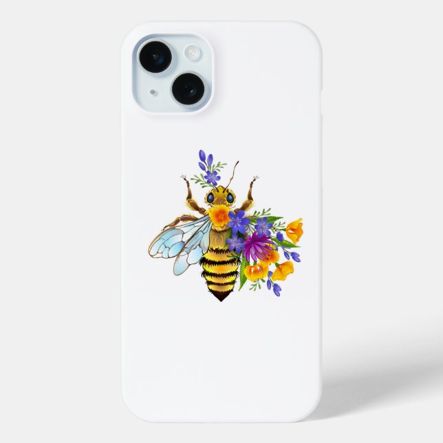 Flower bee with wild plants Case-Mate iPhone case (Back)