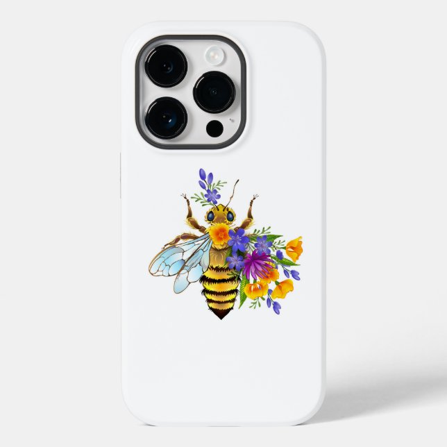 Flower bee with wild plants Case-Mate iPhone case (Back)