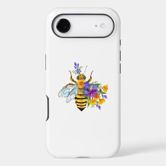 Flower bee with wild plants Case-Mate iPhone case (Back)