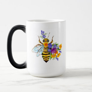 Flower bee with wild plants color morph mug 