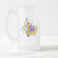 Flower bee with wild plants
