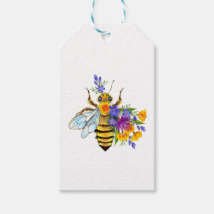 Flower bee with wild plants gift tags