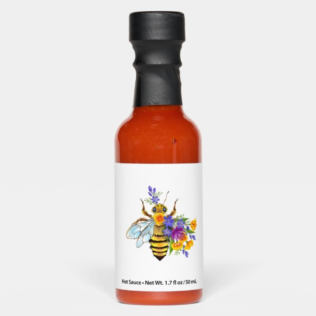 Flower bee with wild plants hot sauces (Front)