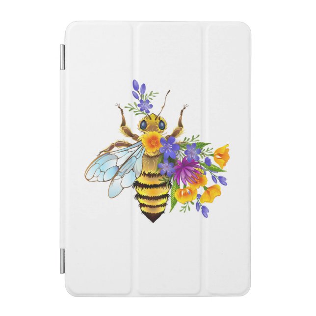 Flower bee with wild plants iPad mini cover (Front)