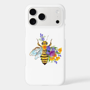 Flower bee with wild plants iPhone 17 pro max case