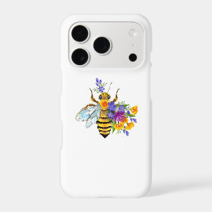 Flower bee with wild plants iPhone 17 pro case