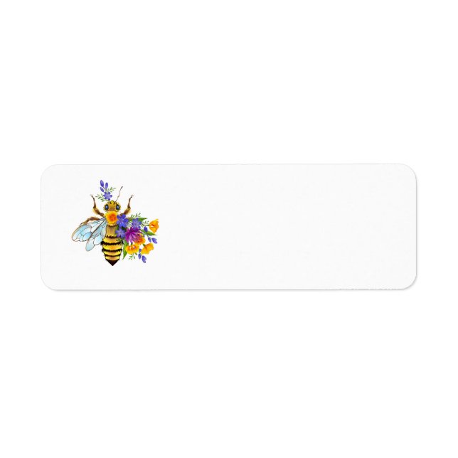 Flower bee with wild plants label (Front)